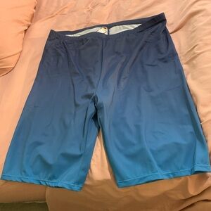 Swimsuits For All Navy and Light Blue Swim Shorts